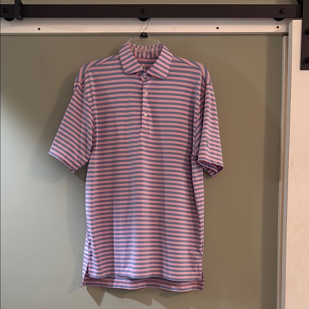 turtleson Men's Polo Shirt in Lavender & Light Blue | Small